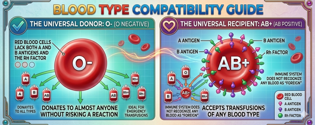 Blood types and compatibility
